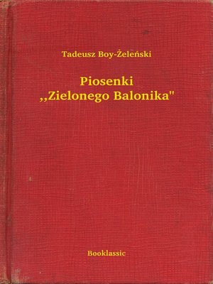 cover image of Piosenki ,,Zielonego Balonika"